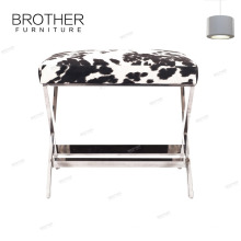 Living Room ottoman stainless steel bench with metal bench legs